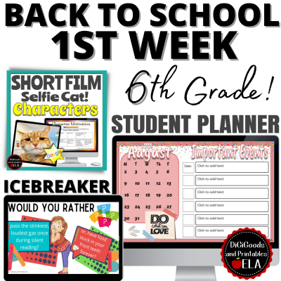 Best Back To School Activities For ELA Middle School