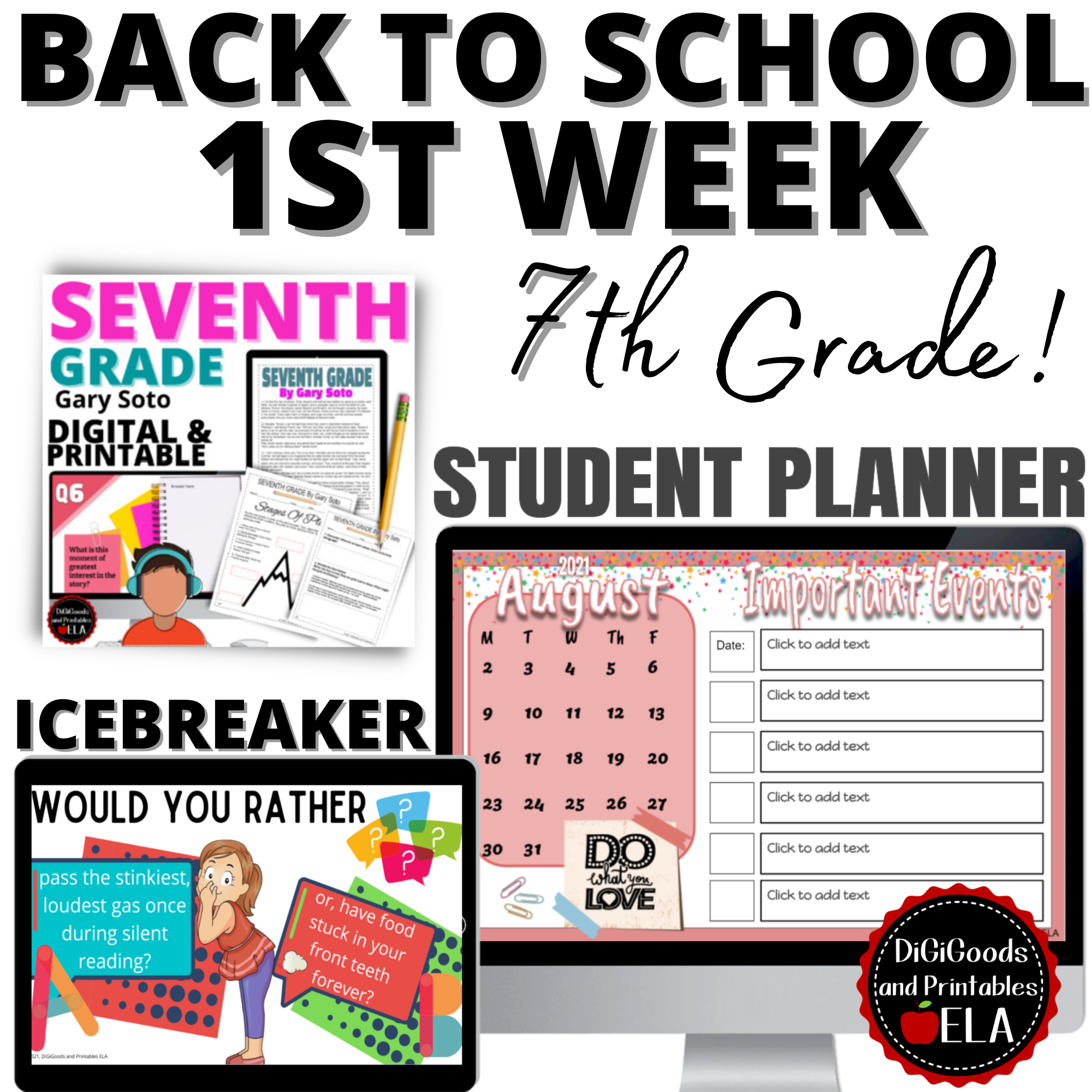 Best Back To School Activities For ELA Middle School - DiGiGoods and ...