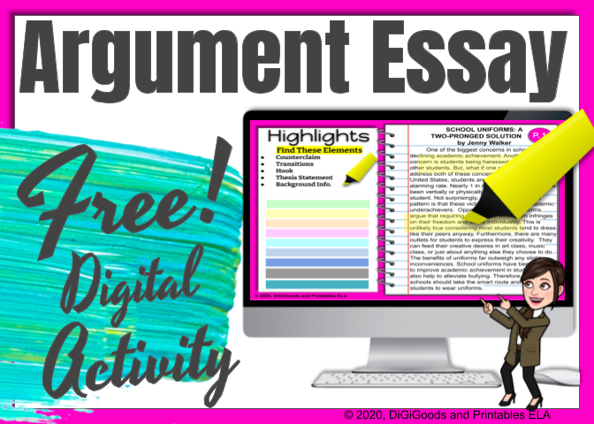 argumentative essay scramble digital highlighter activity answer key