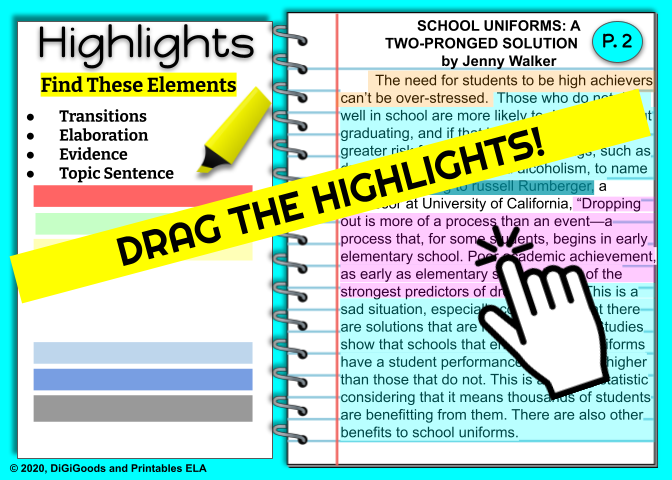 Teaching Argumentative Essay Structure With A Digital Highlighting ...