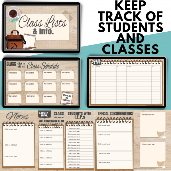 DIGITAL TEACHER AND STUDENT PLANNERS - DiGiGoods and Printables ELA