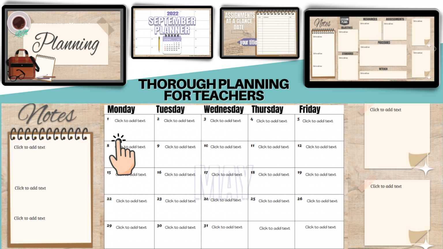 DIGITAL TEACHER AND STUDENT PLANNERS - DiGiGoods and Printables ELA