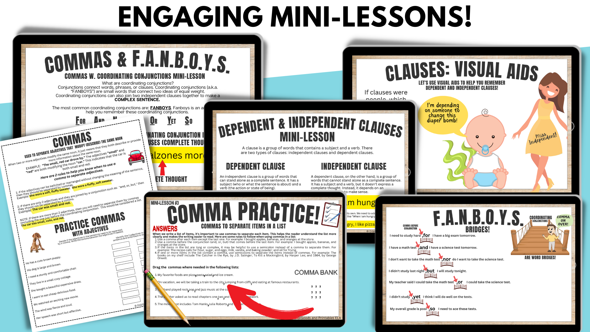 Middle School Grammar Bell Ringers For English Language Arts (ELA ...