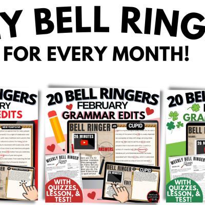 Middle School Grammar Bell Ringers For English Language Arts